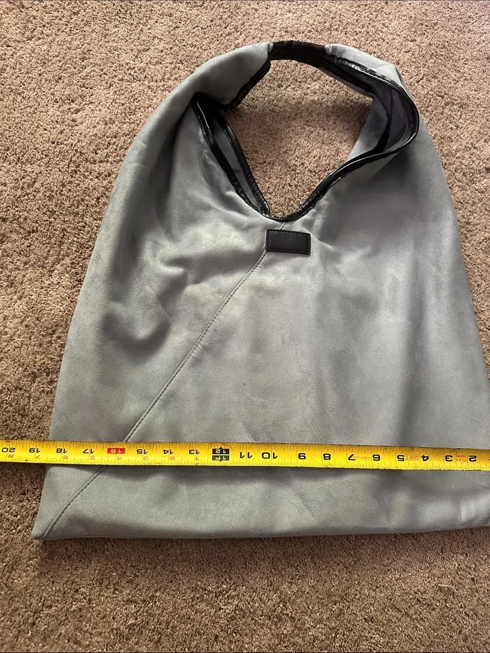 MarlaWynne Gray Suede Hobo with Black Tassel